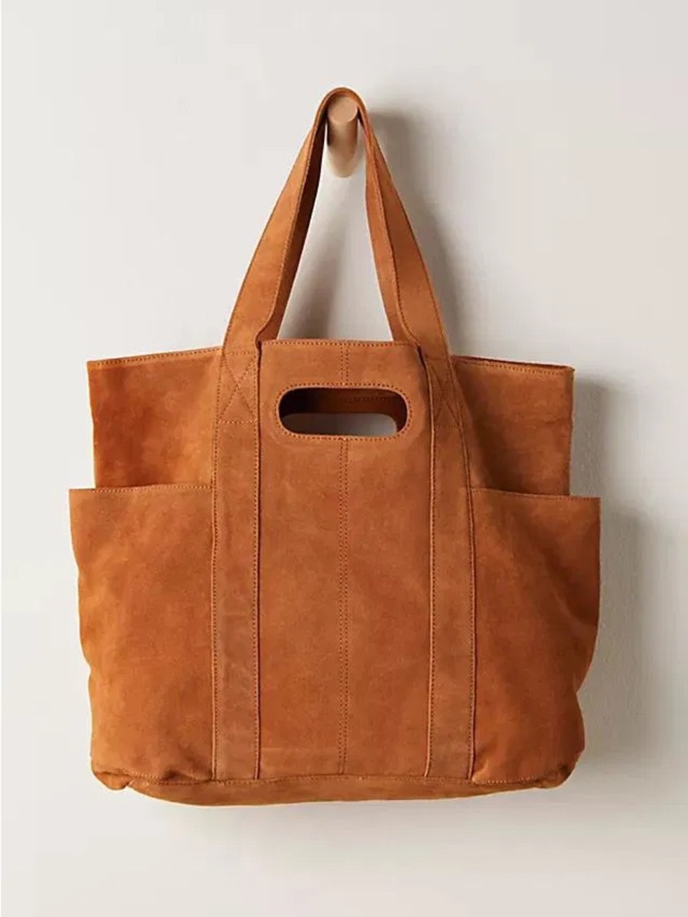 Free People Suede Caravan tote bag in camel - Picture 8 of 8